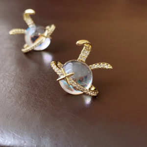 Celestial Bunny Statement Earrings, Sparkly Design, Whimsical Fashion Jewellery