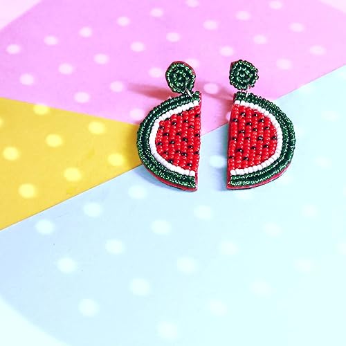 Watermelon Statement Earrings, Handmade and Lightweight - Image 3