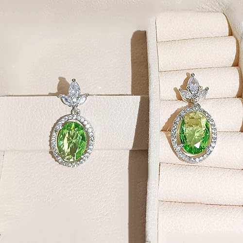 Emerald Oasis Dangles Drop Earrings, Elegant Design, Fashion Jewellery for Women (Lime) - Image 2