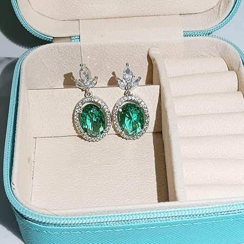 Emerald Oasis Dangles Drop Earrings, Elegant Design, Fashion Jewellery for Women (Mint)