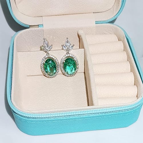 Emerald Oasis Dangles Drop Earrings, Elegant Design, Fashion Jewellery for Women (Mint) - Image 2