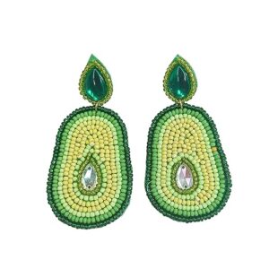 Avocado Statement Earrings, Handmade and Lightwaight