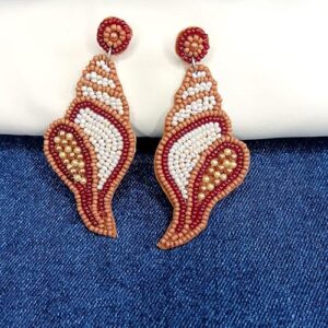 Sea Conch Statement Earrings, Handmade and Sea Conch Statement Earrings, Handmade and Lightweight